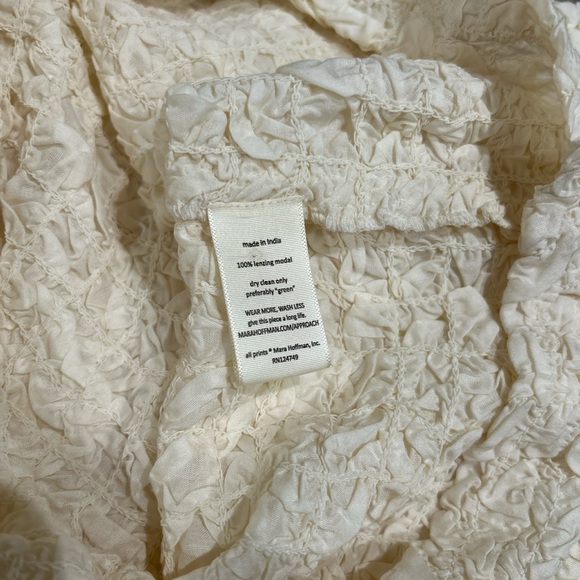 Mara Hoffman Sloan popcorn tencel modal midi dress in cream - Picture 6 of 8